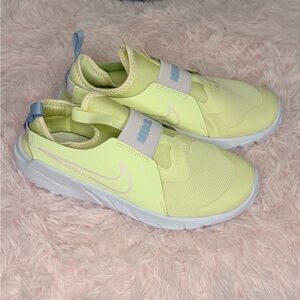 Nike Light Yellow Slip-On Athletic Shoes